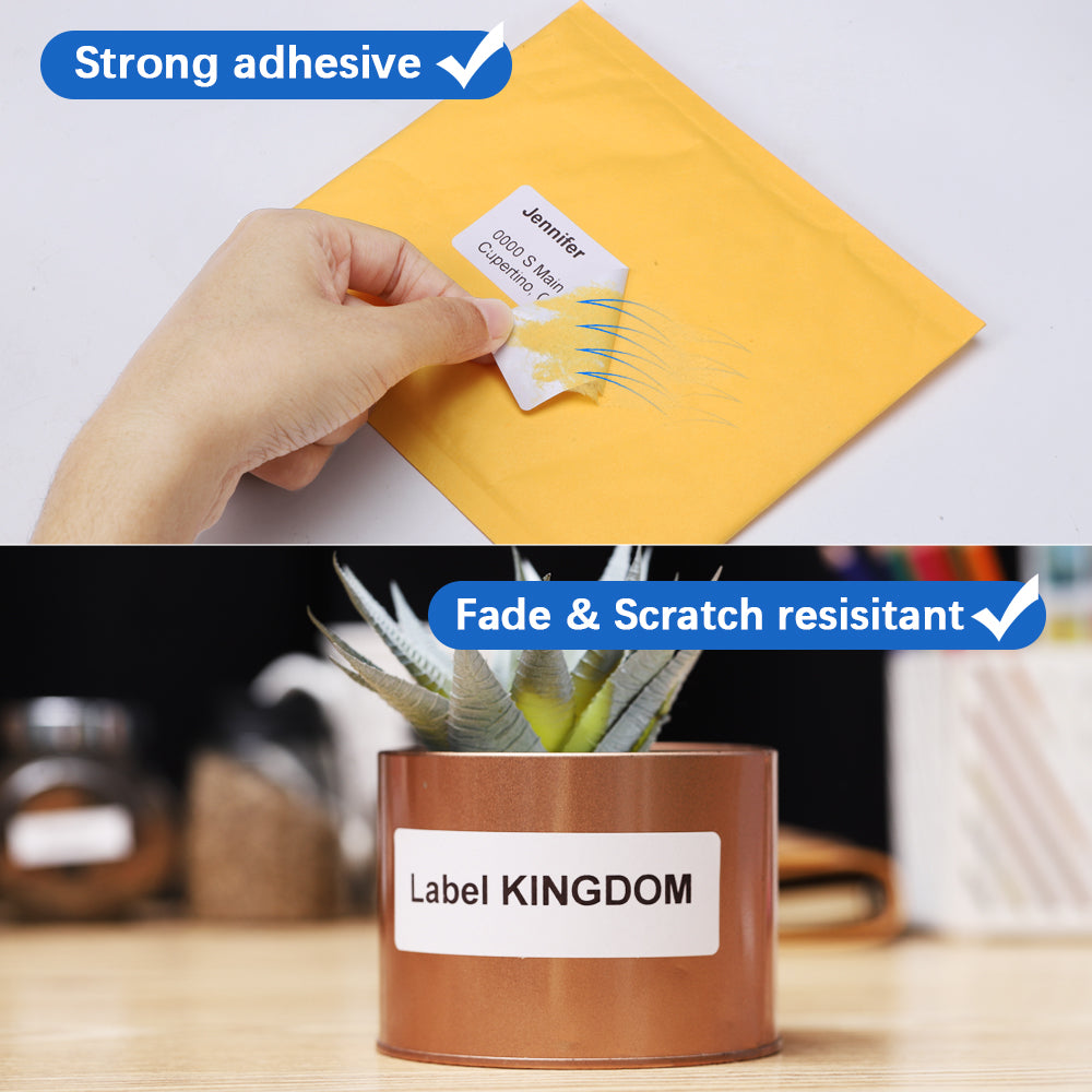 Label KINGDOM Replace for DK-1201 (1.1" x 3.5") Standard Address Labels for Brother QL 800 820NWB 700 Label Printers, Die-Cut 29mm x 90mm, 400 Labels/Roll, 1 Frame+12 Rolls