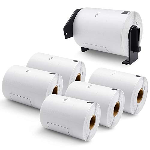 Label KINGDOM Kompatible Etiketten Ersatz für Brother DK11241 gestanzte große Verschiffenpapier Aufkleber (102 x 151mm) 200 pro Rolle DK Adressetiketten für QL1100 (6 Rollen für 1 Rahmen)