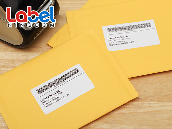 Label KINGDOM 12 Rolls 2-5/16" x 4" Thermal Labels Replace for DYMO 30256 Address Barcode Labels for DYMO Label Writer 450 Twin Turbo, 4XL Desktop Printers