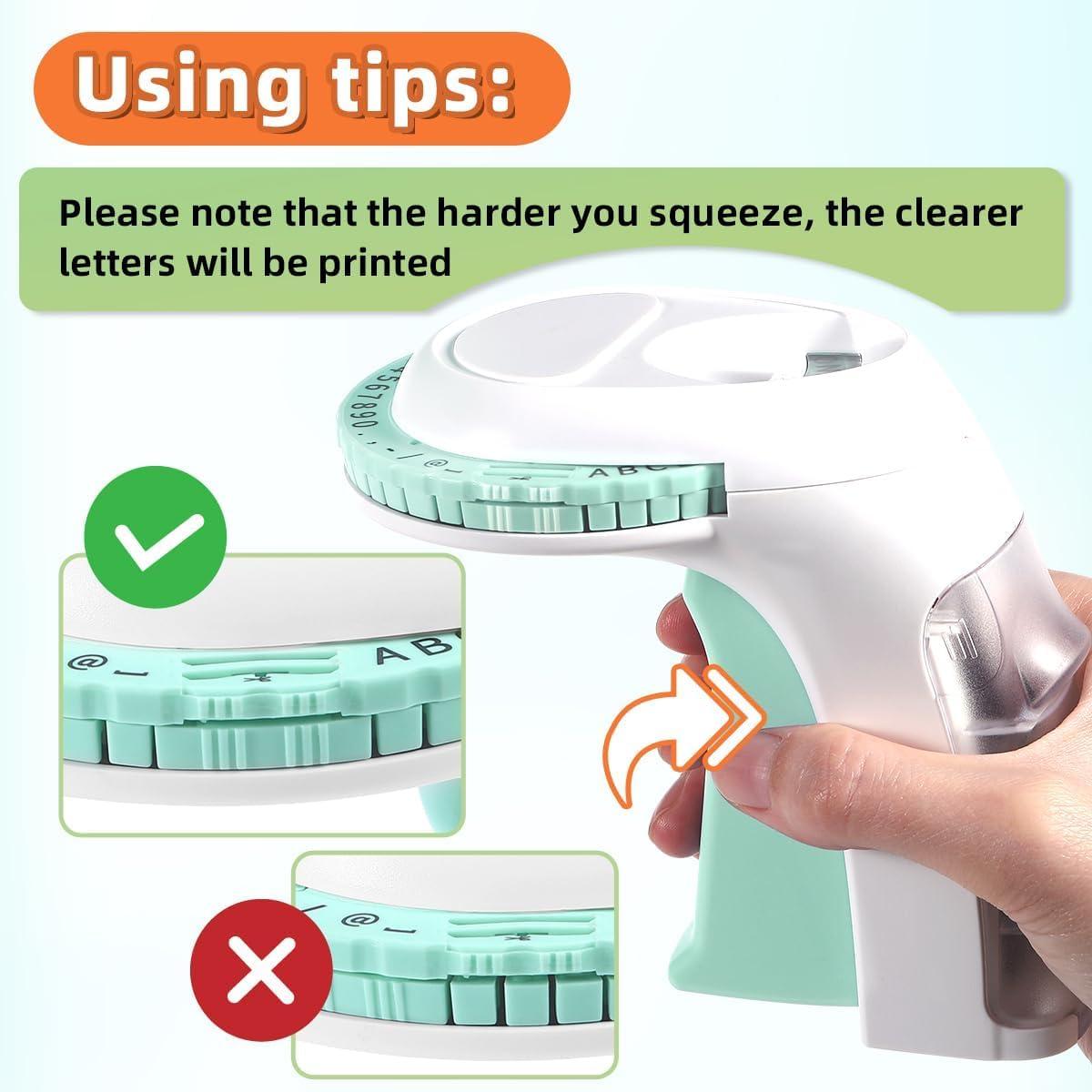 Label KINGDOM Embossing Label Maker With 6 Label Tapes, Omega Home Embossing Machine, A Protable Handheld Retro Label Maker Using With 3D Embossing Labels 9mm x 3m for Home Office DIY, Green