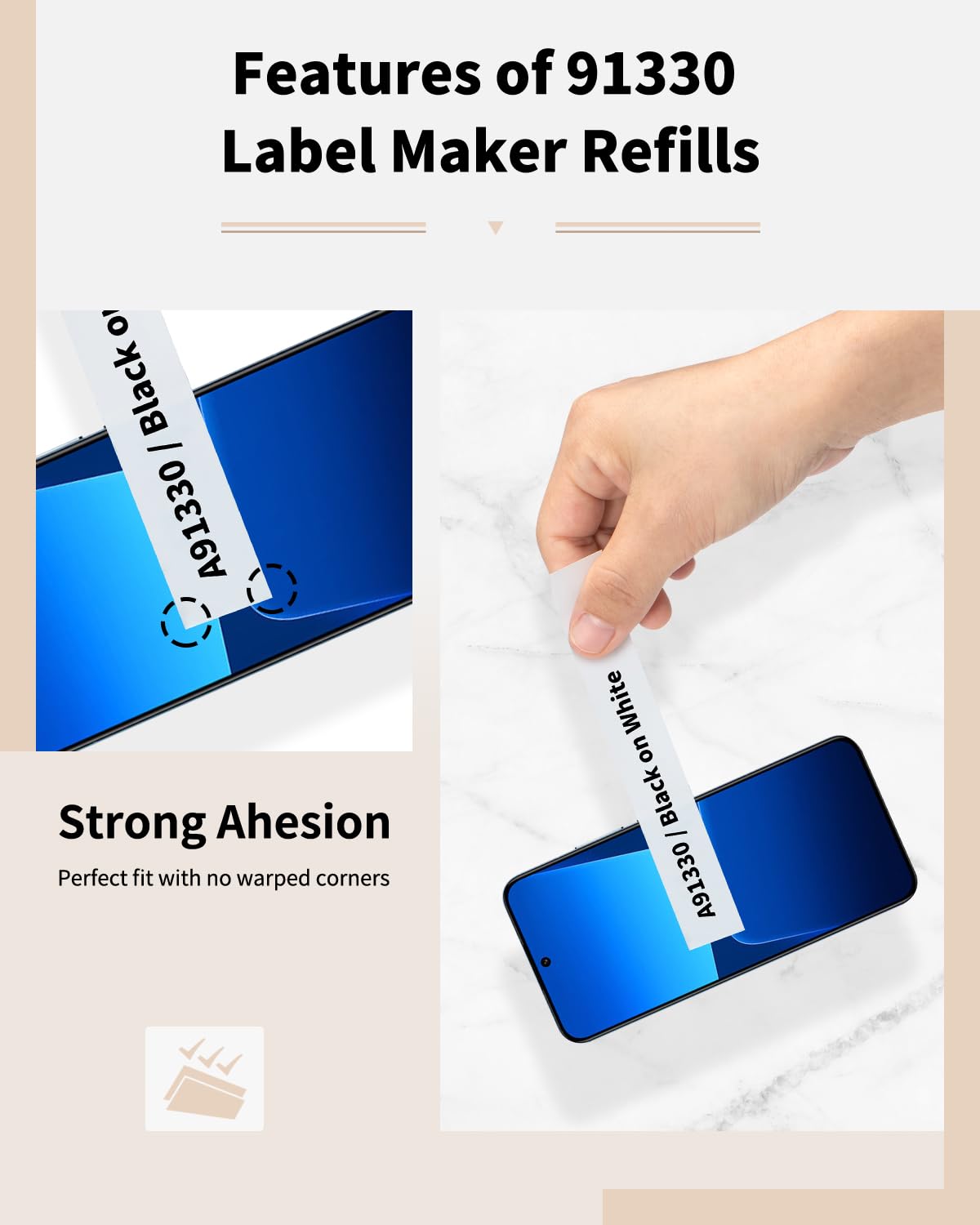 Label KINGDOM Replacement for DYMO Label Maker Refills, Label Maker Tape Compatible with DYMO LetraTag Refills, 91330 10697 1/2'' x 13' White Paper Label Tape for dymo Letra Tag 200B LT-100H, 5-Pack