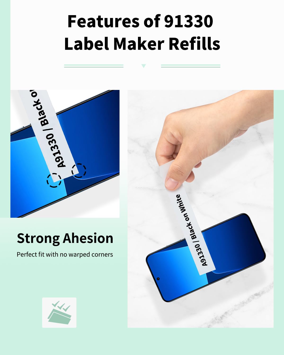 Label KINGDOM Replacement for DYMO LetraTag Refills White Paper Tape Compatible with DYMO Tape Refills 91330 Self-Adhesive for DYMO LetraTag LT-100T LT-100H QX50 Label Maker, 1/2 Inch x 13 ft, 3-Pack