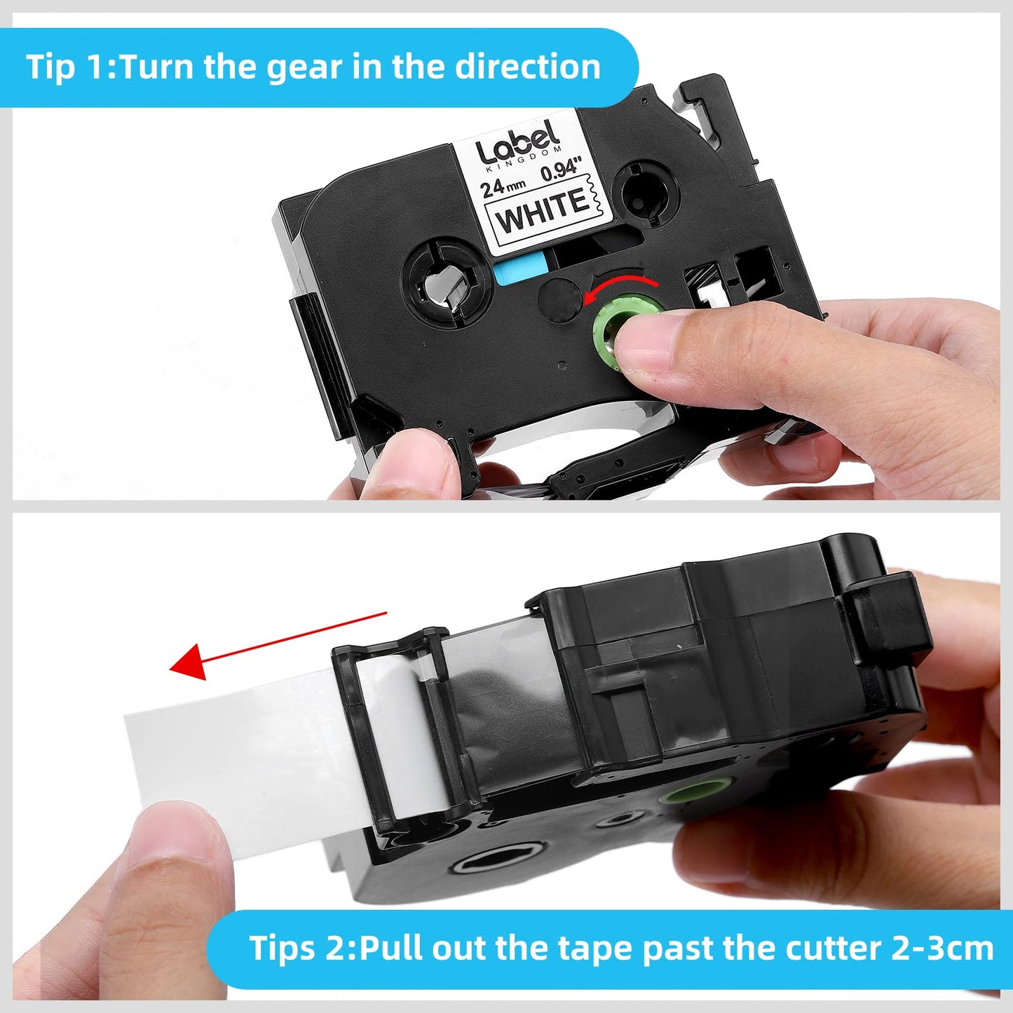 Label KINGDOM PTD610BT 24mm Label Tape 5-Pack Replacement for Brother TZe-251 P Touch Label Tape, 1 Inch Black on White for PTouch Label Maker PTD600 PTD610BT