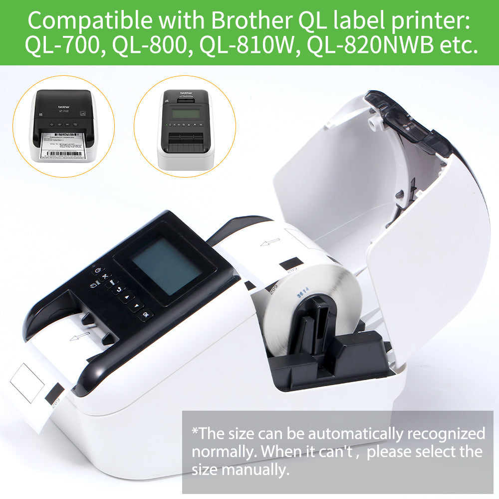 Label KINGDOM Replace Brother (2.4 x 1.1 in) DK-1209 White Label for Small Address/Barcode Labels, Roll of 800 Stickers use with QL-800 Printer, 29 x 62mm (5 Rolls+ 1 Reusable Cartridges)