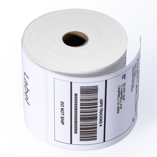 Label KINGDOM 4 x 6 Inch Direct Thermal Shipping Label Roll, 500 Sheets for Rollo Zebra Munbyn or Other Thermal Printer Used on FedEx, USPS, UPS, DHL for Address Label, 1 Roll