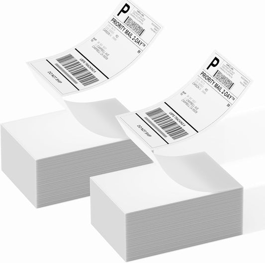 1000 Labels Compatible MUNBYN 4"x6" Direct Thermal Label, (500 Labels/Stack) Fanfold Shipping Label Paper for Direct Thermal Printer JADENS, BEEPRT, ASprink, Nelko, Phomemo, for UPS USPS